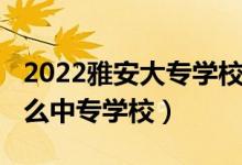 2022雅安大专学校有哪些（2022年雅安有什么中专学校）