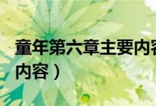 童年第六章主要内容100字（童年第六章主要内容）