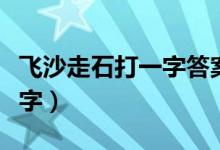 飞沙走石打一字答案是什么字（飞沙走石打一字）