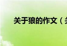 关于狼的作文（关于狼的作文500字）