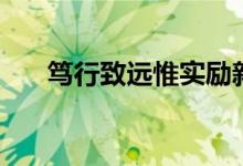 笃行致远惟实励新的意思（笃行致远）