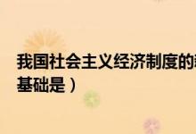 我国社会主义经济制度的新表述（我国社会主义经济制度的基础是）