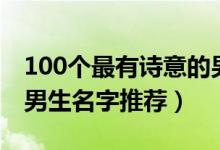 100个最有诗意的男生名（100个最有诗意的男生名字推荐）