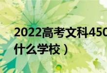 2022高考文科450分的二本公办大学（能上什么学校）