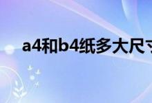 a4和b4纸多大尺寸（a4和b4纸的尺寸）