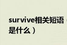 survive相关短语（survive用法及短语搭配是什么）