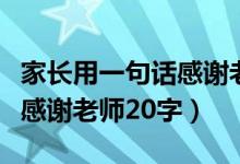 家长用一句话感谢老师六年级（家长用一句话感谢老师20字）