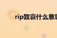 rip致哀什么意思（rip致哀是什么）