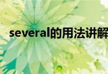 several的用法讲解视频（several的用法）