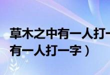 草木之中有一人打一字谜底是什么（草木之中有一人打一字）