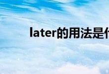 later的用法是什么（later的用法）