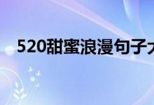 520甜蜜浪漫句子大全（520表白的句子）