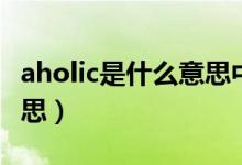 aholic是什么意思中文翻译（aholic是什么意思）