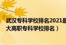 武汉专科学校排名2021最新排名公办（2022武汉最好的十大高职专科学校排名）