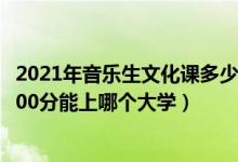 2021年音乐生文化课多少分上本科（2022音乐艺考文化课300分能上哪个大学）