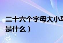 二十六个字母大小写正确读音（二十六个字母是什么）