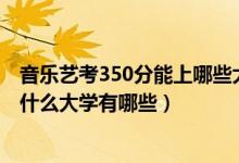 音乐艺考350分能上哪些大学（2022音乐生考500多分以上什么大学有哪些）