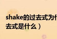 shake的过去式为什么是shook（shake的过去式是什么）