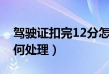 驾驶证扣完12分怎么办（驾驶证扣完12分如何处理）