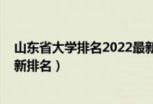 山东省大学排名2022最新排名榜（山东省大学排名2022最新排名）