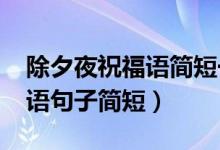 除夕夜祝福语简短一句话（2021除夕夜祝福语句子简短）