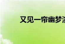 又见一帘幽梦演员表（你看过吗）