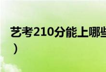 艺考210分能上哪些大学（舞蹈专业本科院校）