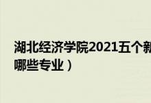 湖北经济学院2021五个新专业（2022湖北经济学院开设了哪些专业）