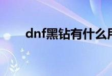 dnf黑钻有什么用（dnf黑钻的用途）