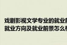 戏剧影视文学专业的就业前景好么（2022戏剧影视文学专业就业方向及就业前景怎么样）