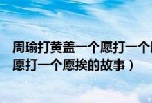 周瑜打黄盖一个愿打一个愿挨是什么意思（周瑜打黄盖一个愿打一个愿挨的故事）