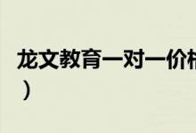 龙文教育一对一价格是多少（收费标准是什么）