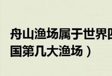 舟山渔场属于世界四大渔场吗（舟山渔场是中国第几大渔场）