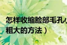 怎样收缩脸部毛孔小妙招（正确缓解脸上毛孔粗大的方法）