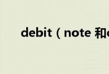 debit（note 和credit note 的区别）