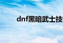 dnf黑暗武士技能组合（了解一下）