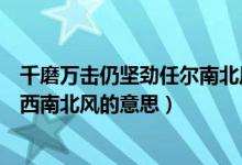 千磨万击仍坚劲任尔南北风的意思（千磨万击还坚劲任尔东西南北风的意思）