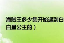 海贼王多少集开始遇到白星公主的（海贼王530集开始遇到白星公主的）