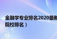 金融学专业排名2020最新排名（2022全国金融学专业最新院校排名）