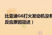 比亚迪G6打火发动机没有反应（比亚迪G6打火发动机没有反应原因简述）