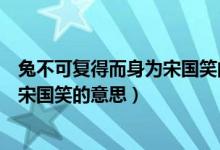 兔不可复得而身为宋国笑的意思是什么（兔不可复得而身为宋国笑的意思）