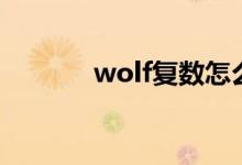 wolf复数怎么写（wolf复数）