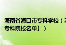 海南省海口市专科学校（2022海口专科学校有哪些【教育部专科院校名单】）