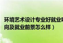 环境艺术设计专业好就业吗（2022环境艺术设计专业就业方向及就业前景怎么样）