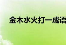 金木水火打一成语（金木水火打一个字）