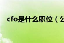 cfo是什么职位（公司职位简称还有什么）