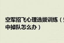 空军招飞心理选拔训练（空军招飞心理选拔室外观察折反跑中掉队怎么办）