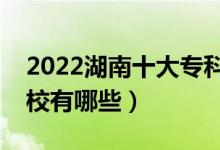 2022湖南十大专科学校排名（最好的大专院校有哪些）