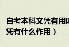 自考本科文凭有用吗（过来人介绍自考本科文凭有什么作用）