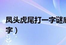 凤头虎尾打一字谜底是什么（凤头虎尾打一个字）